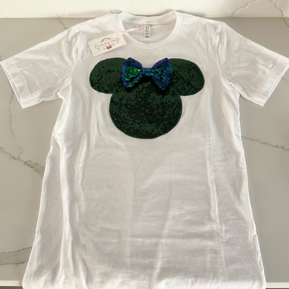 EUC Disney Sequin Minnie Shirt - Small - Picture 2 of 6